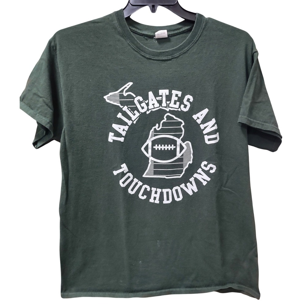 Tailgates And Touchdowns Michigan‎ State Football T Shirt Green Mens Large